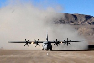 IAF C130J Super Hercules Aircraft lands at DBO in Ladakh